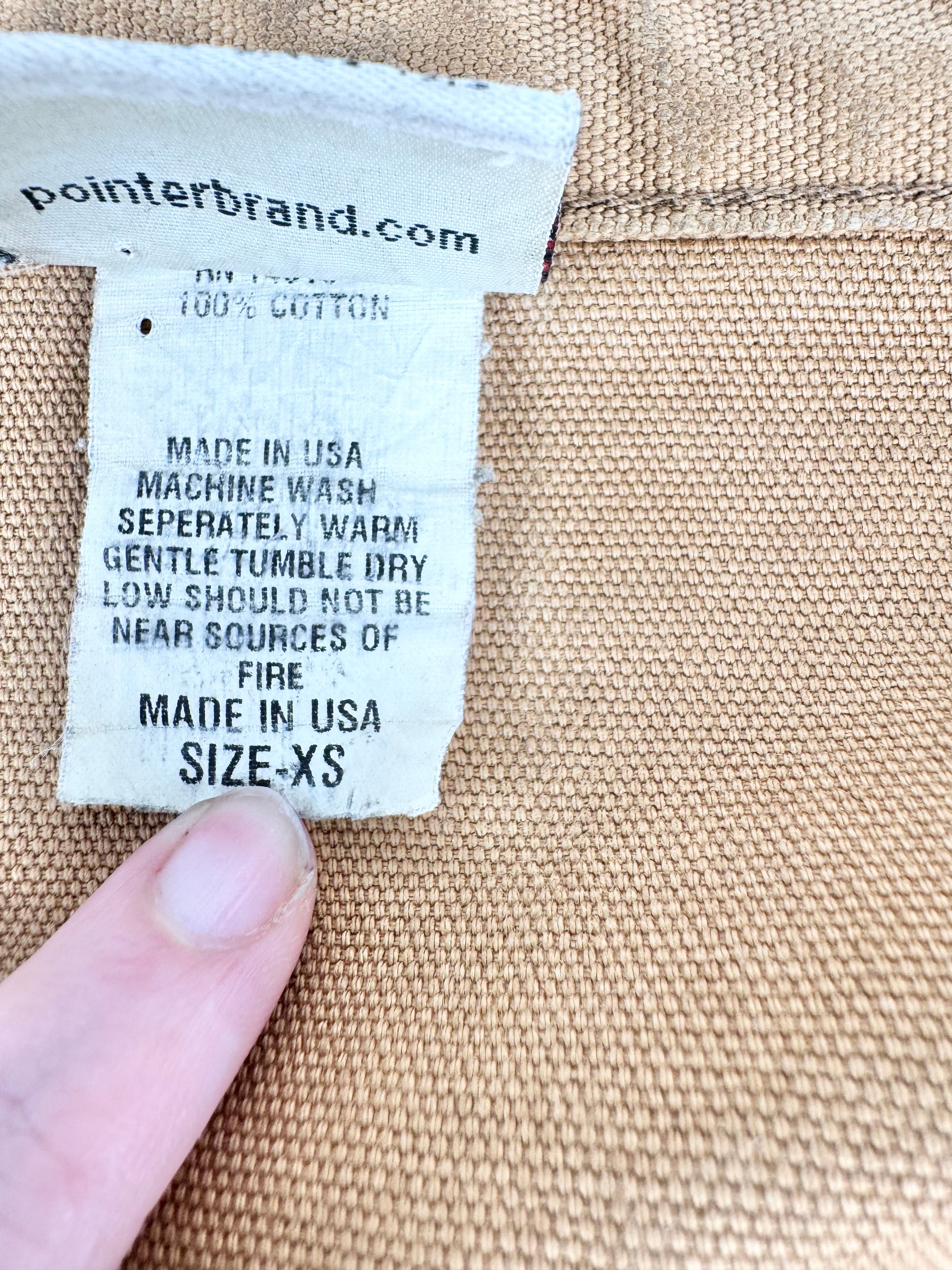 Vintage Pointer Brand  Caramel Canvas  Construction Jacket - XS