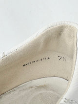 Paul Green White Leather Embellished Supersoft Sneakers - EU41.5