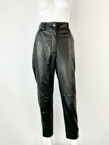 Second Female Buttery Soft Black Leather Slacks - AU8