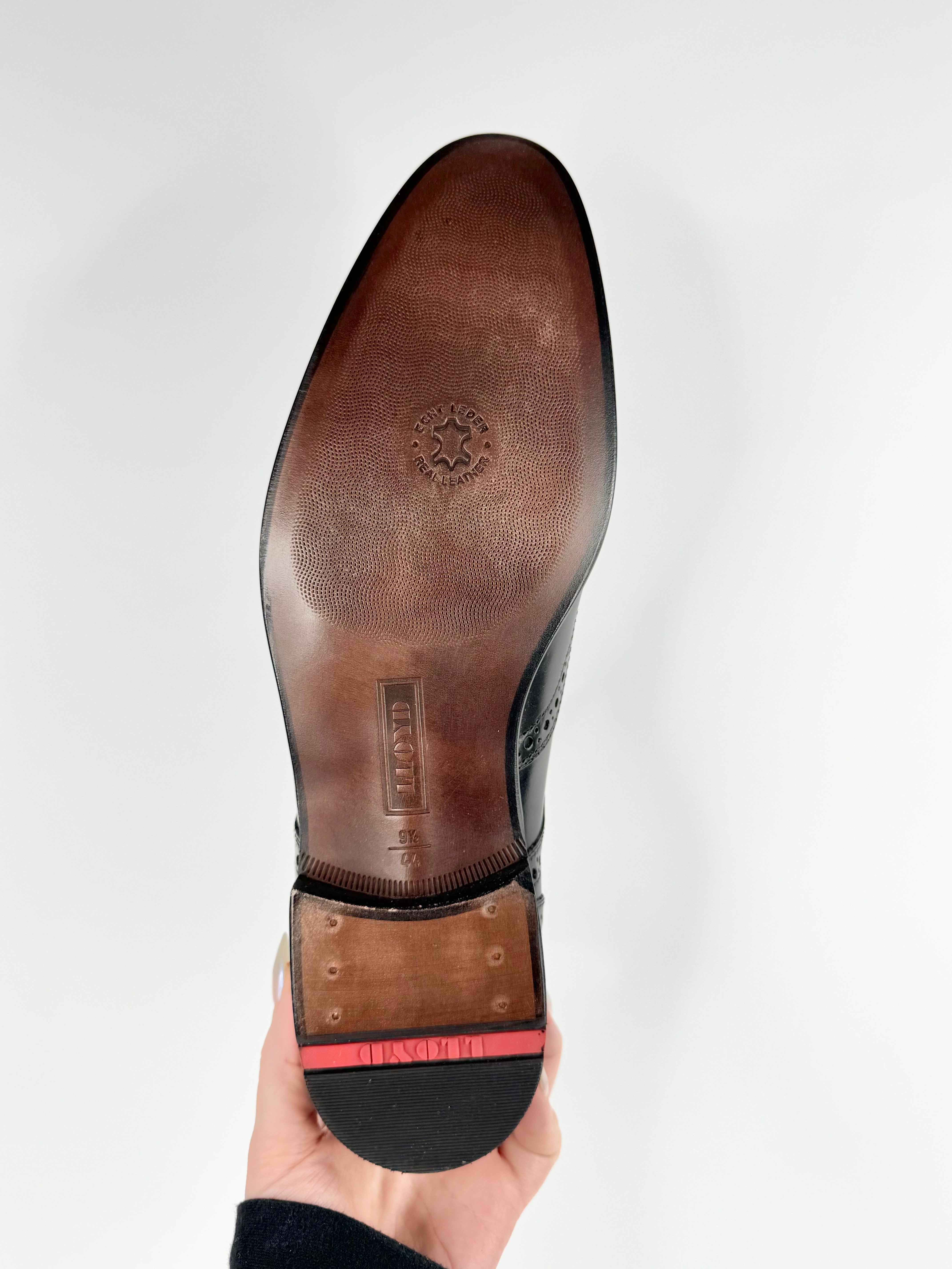 Lloyd Germany Black Brogue 'Jackson' Lace Up Shoes - EU44