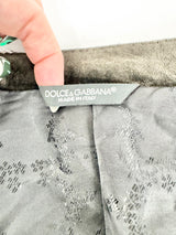 Dolce & Gabbana Wood Deep Brown Velvet Suit - 50
