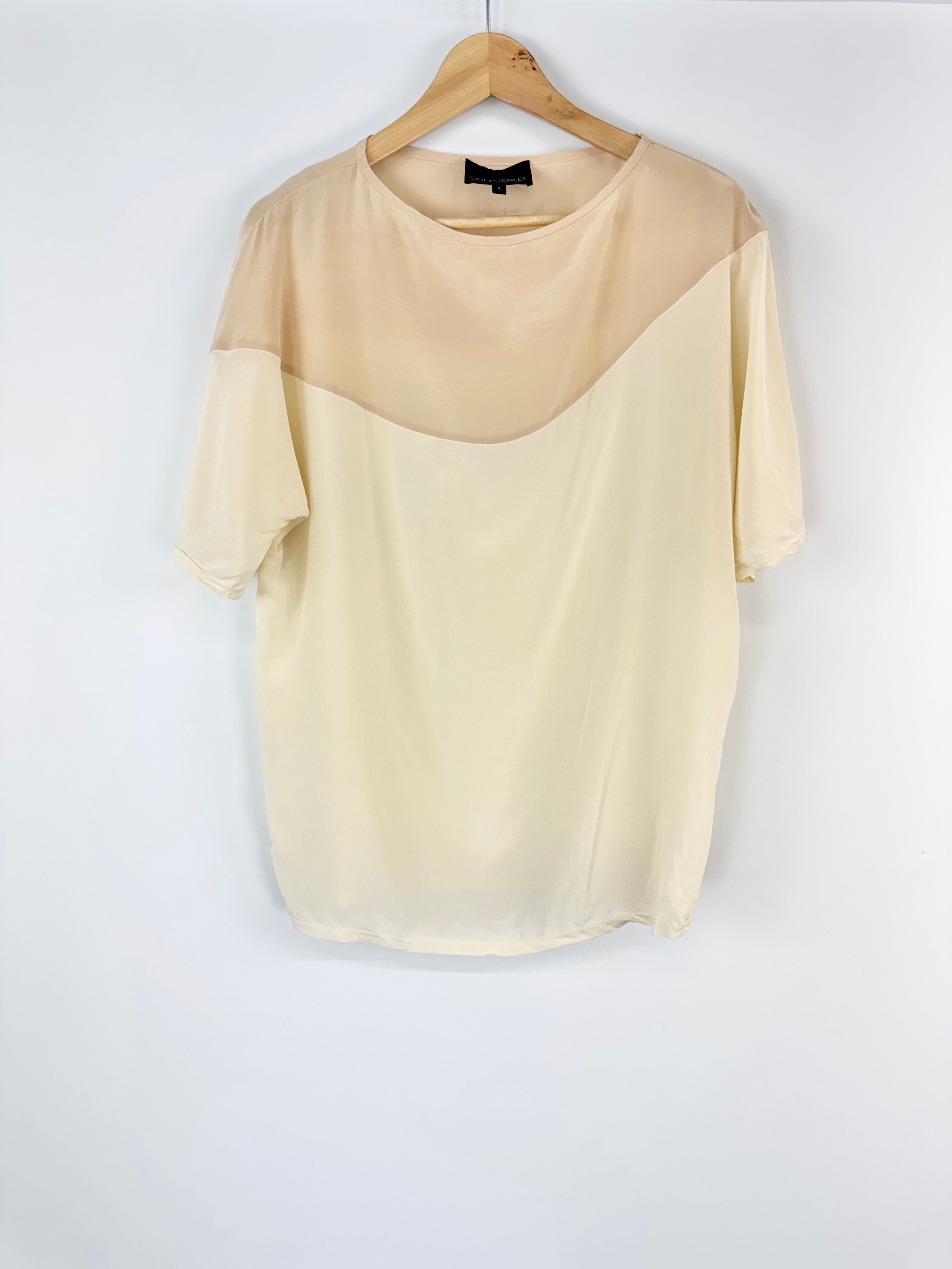 Cynthia Rowley Dúo Tone Silk Top - AU8/10