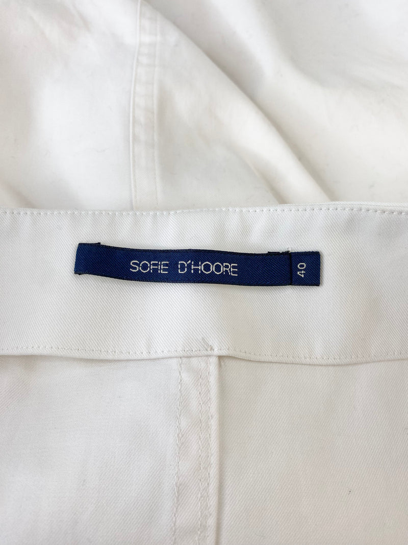 Sofie D'Hoore White Cotton Skirt - AU12