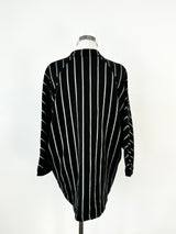 Saints the Label Black & Grey Stripe Blouse - AU10