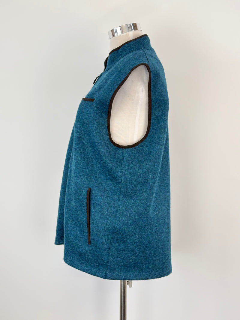 Ritter Alpaca & Merino Wool Blend Turquoise Vest - XXL