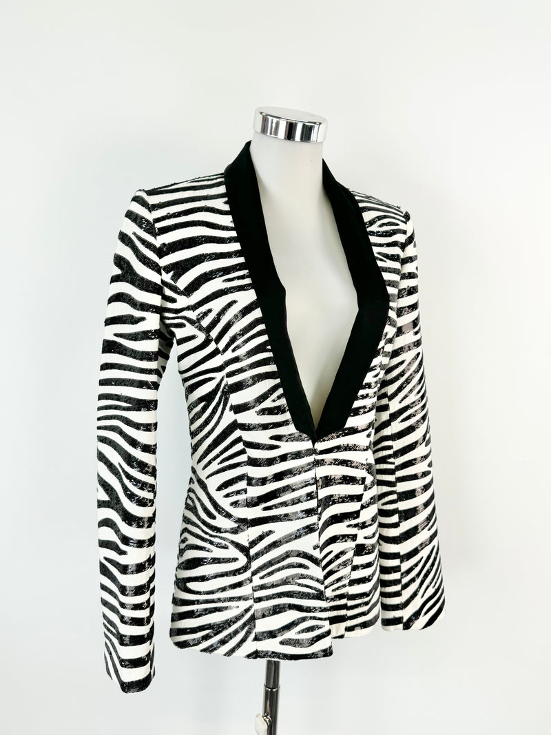 Sass & Bide 'Never Explain' Sequin Embroidered Zebra Jacket - AU8