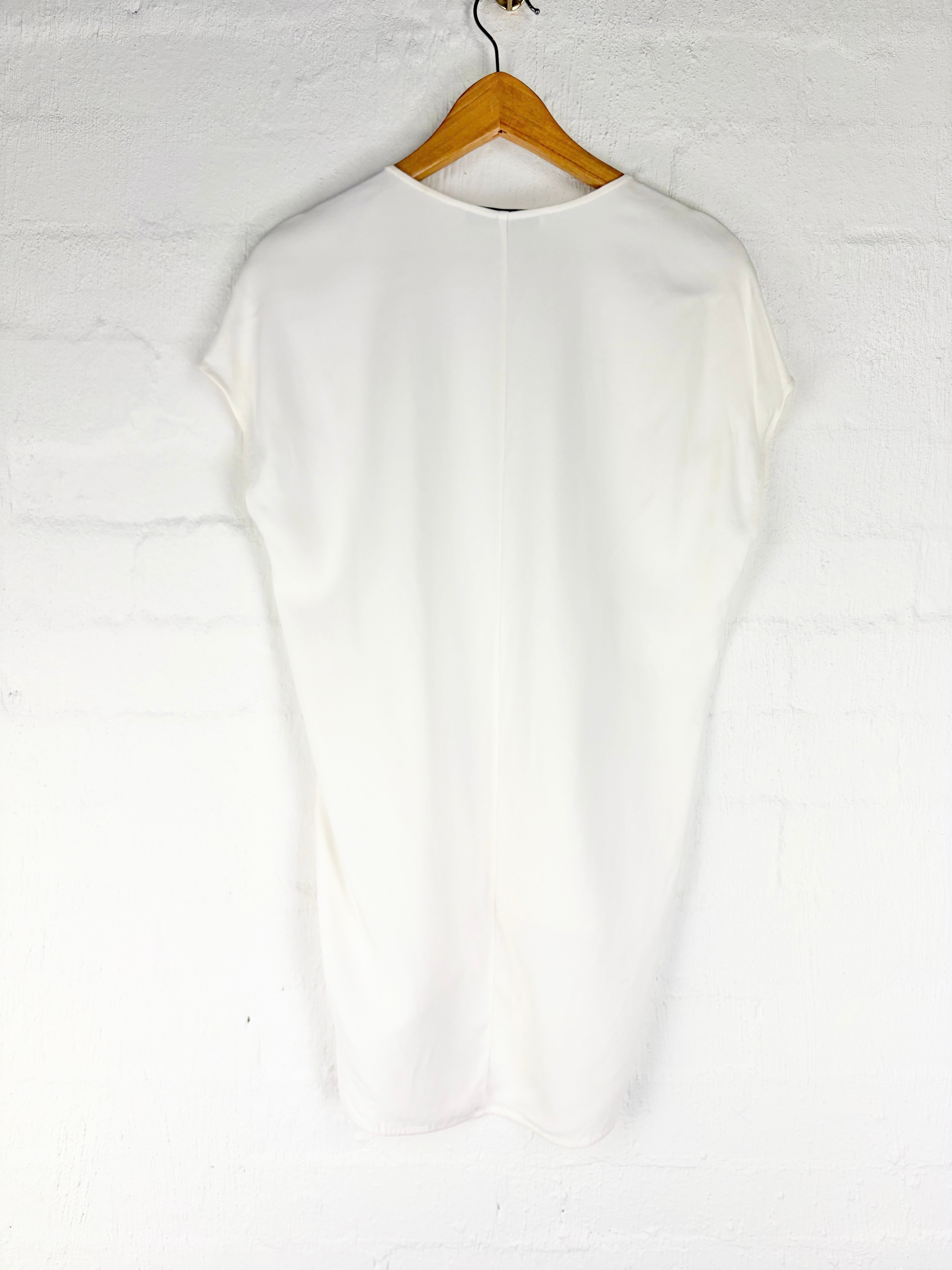 Scanlan Theodore White Sleeveless Tunic Style Top - AU8