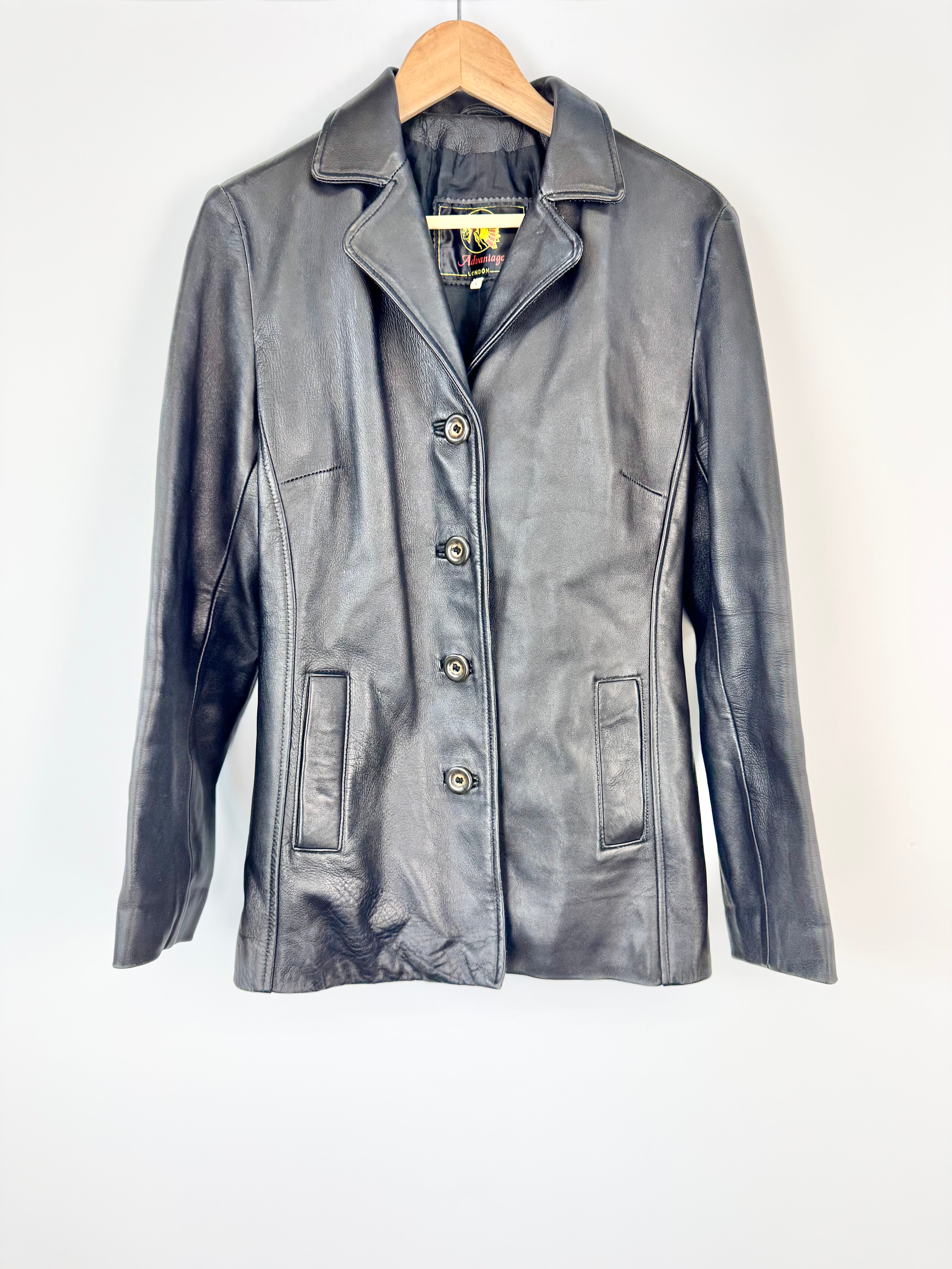 Vintage 90s Black Leather Jacket - AU10