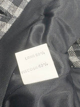 Ivano Boni Black & White Checked Long-Sleeve Dress - AU12
