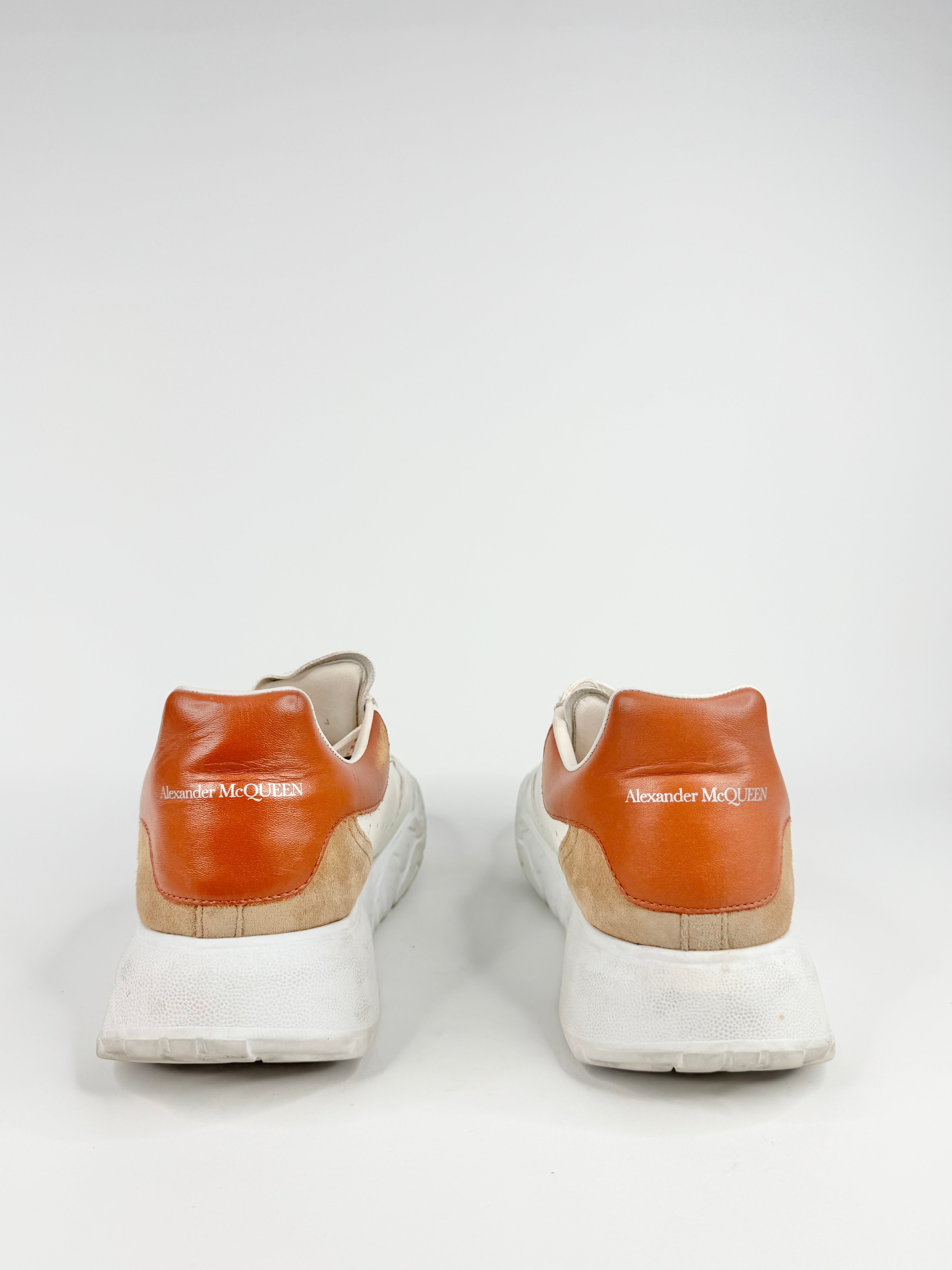 Alexander McQueen White & Tan Oversized Sneakers - EU40