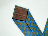 Vintage Balenciaga Blue Patterned Silk Tie