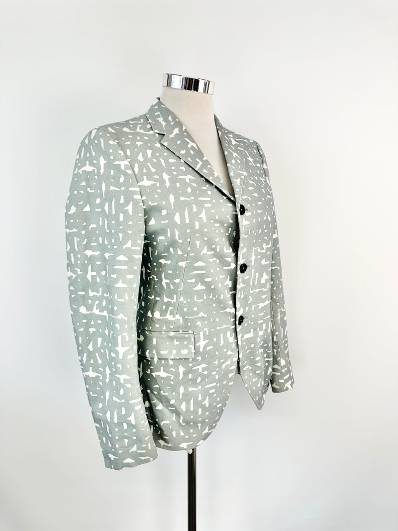 Jil Sander 2014/2015 Grey Text Pattern Blazer - 50