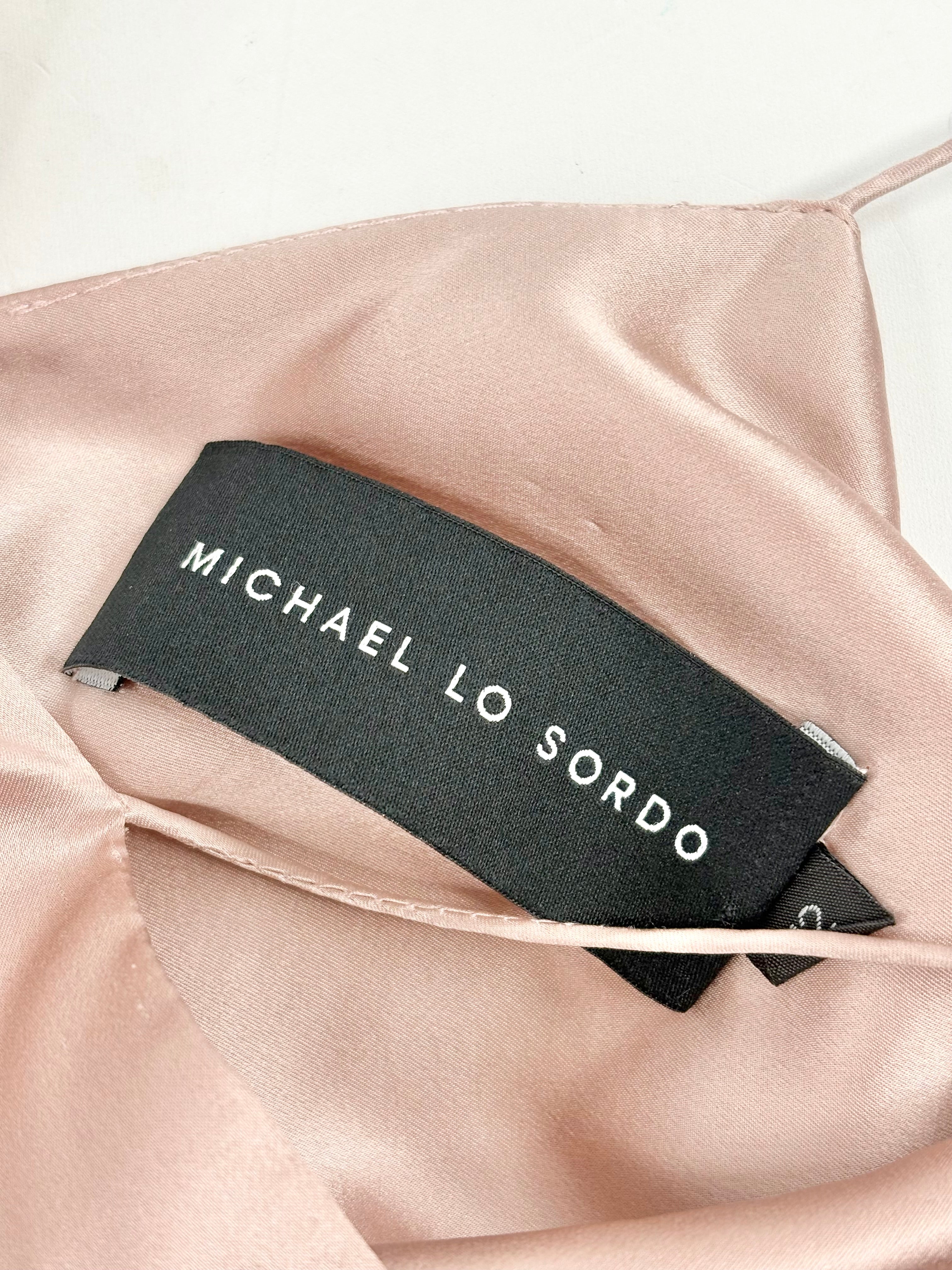 Michael Lo Sordo Dusty Mauve Silk Dress - AU12