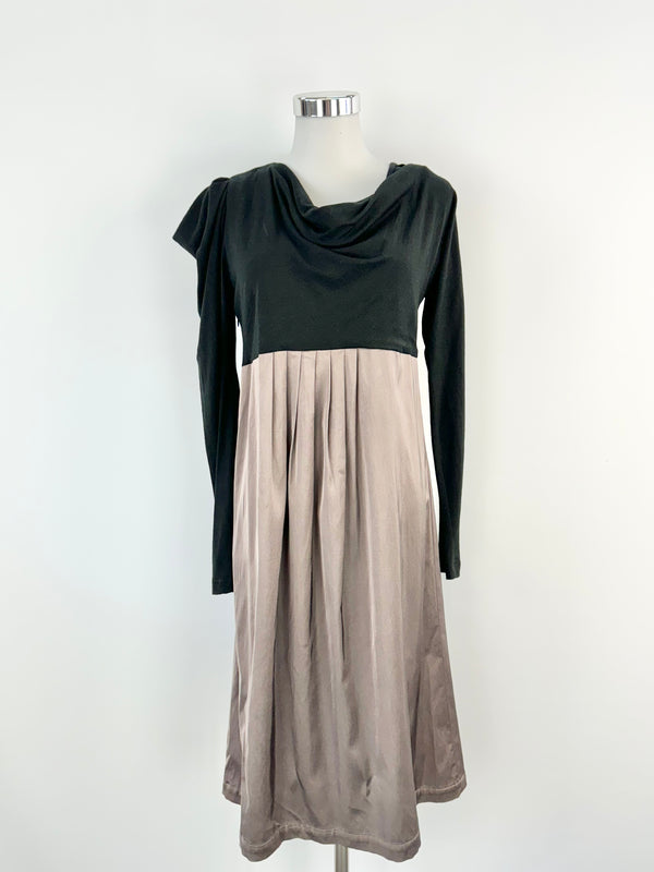 Muccia Black & Brown Merino Blend Dress - AU10