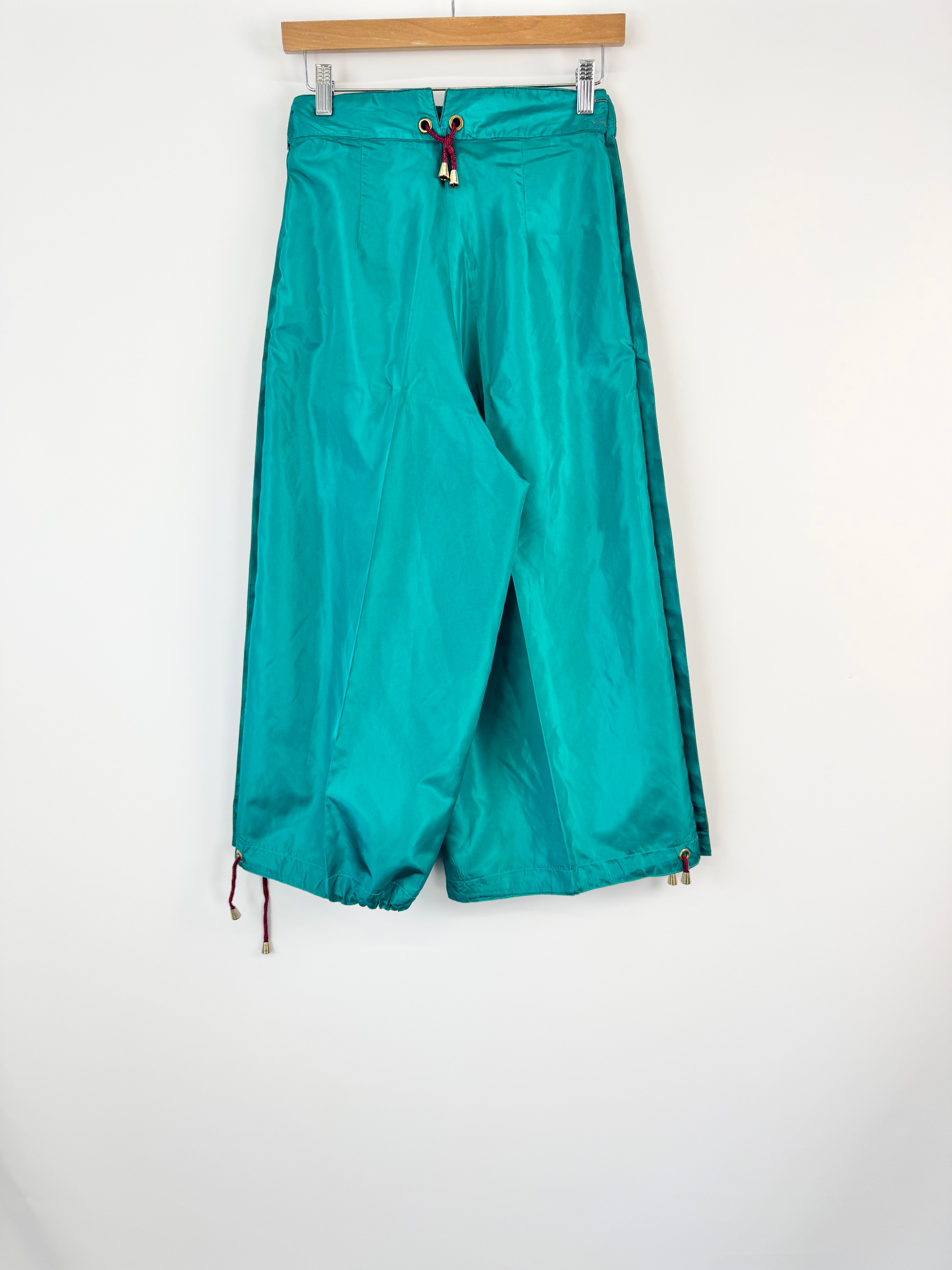 Vintage Just Sue Emerald Green Wide Leg Pants - AU6/8