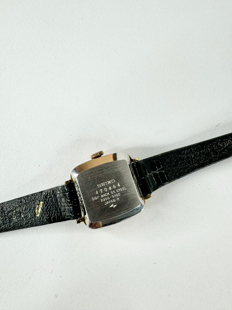 Vintage Seiko Square Face Gold Watch