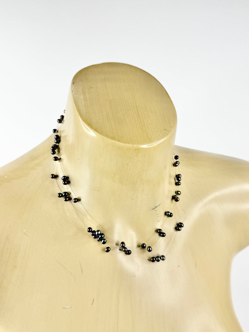 Dyed Purple Pearl Necklace with 14ct Clasp