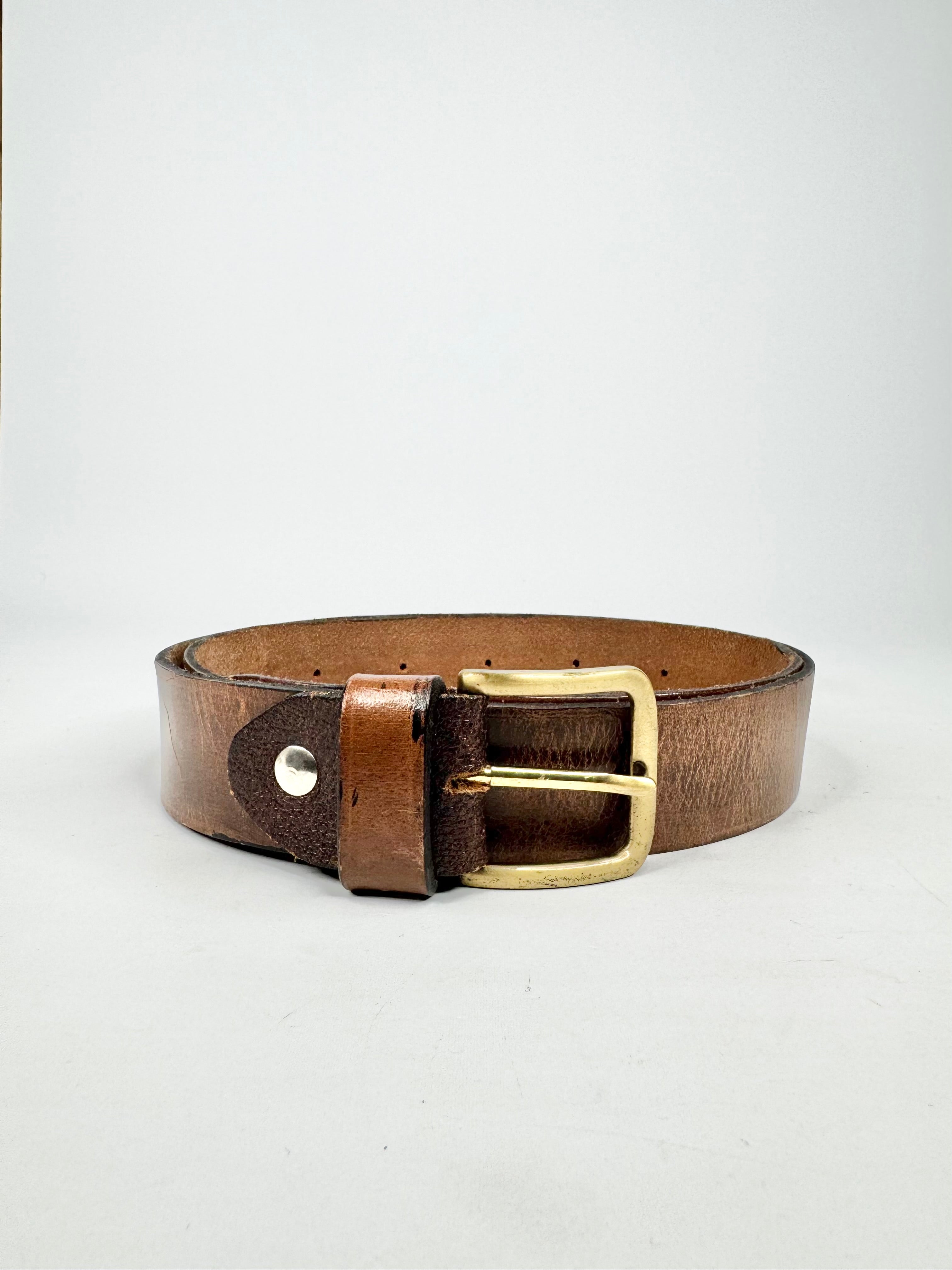 MFW Italian Brown Leather Belt