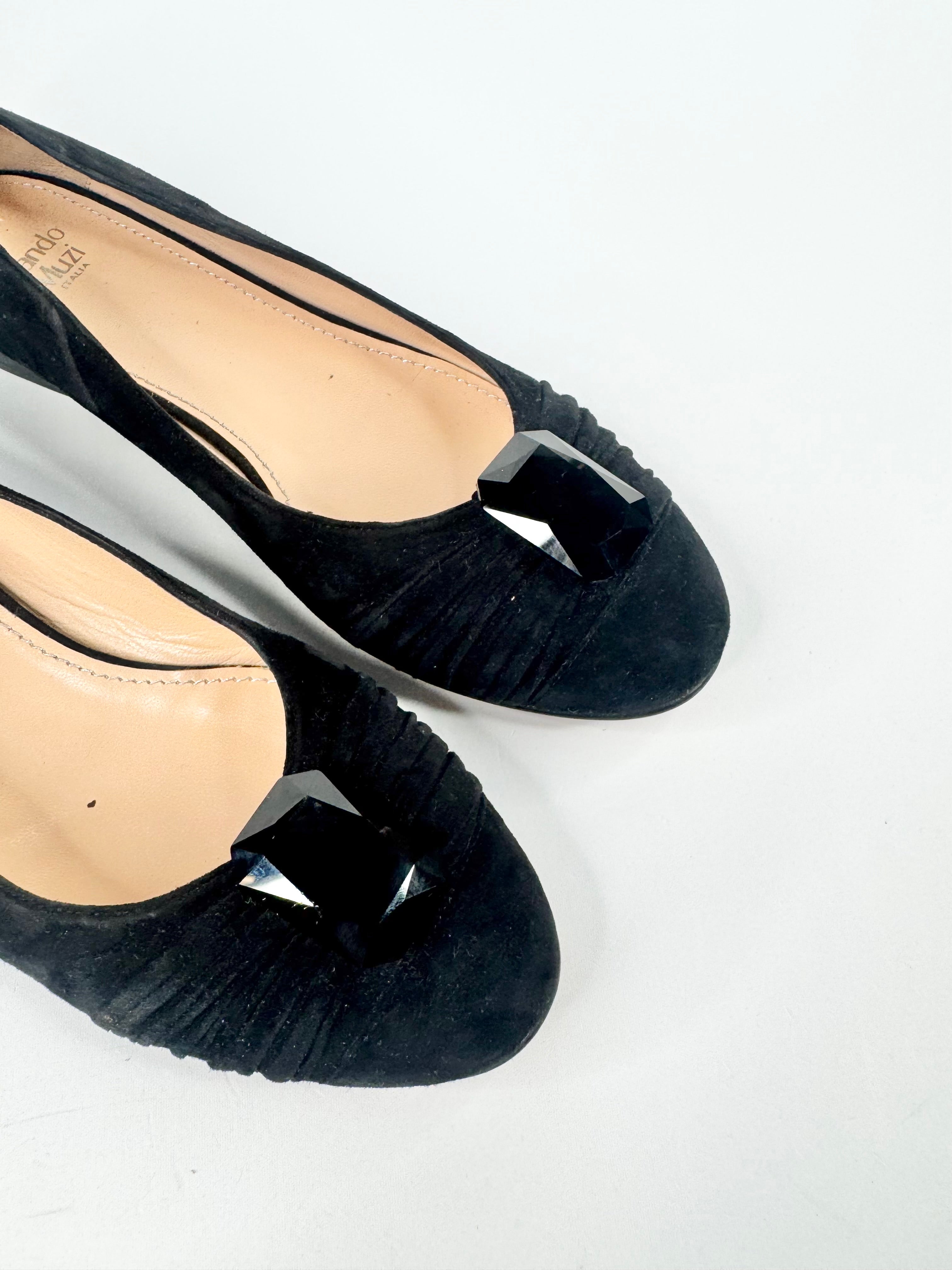 Nando Muzi Black Suede Flats NWT - EU39.5