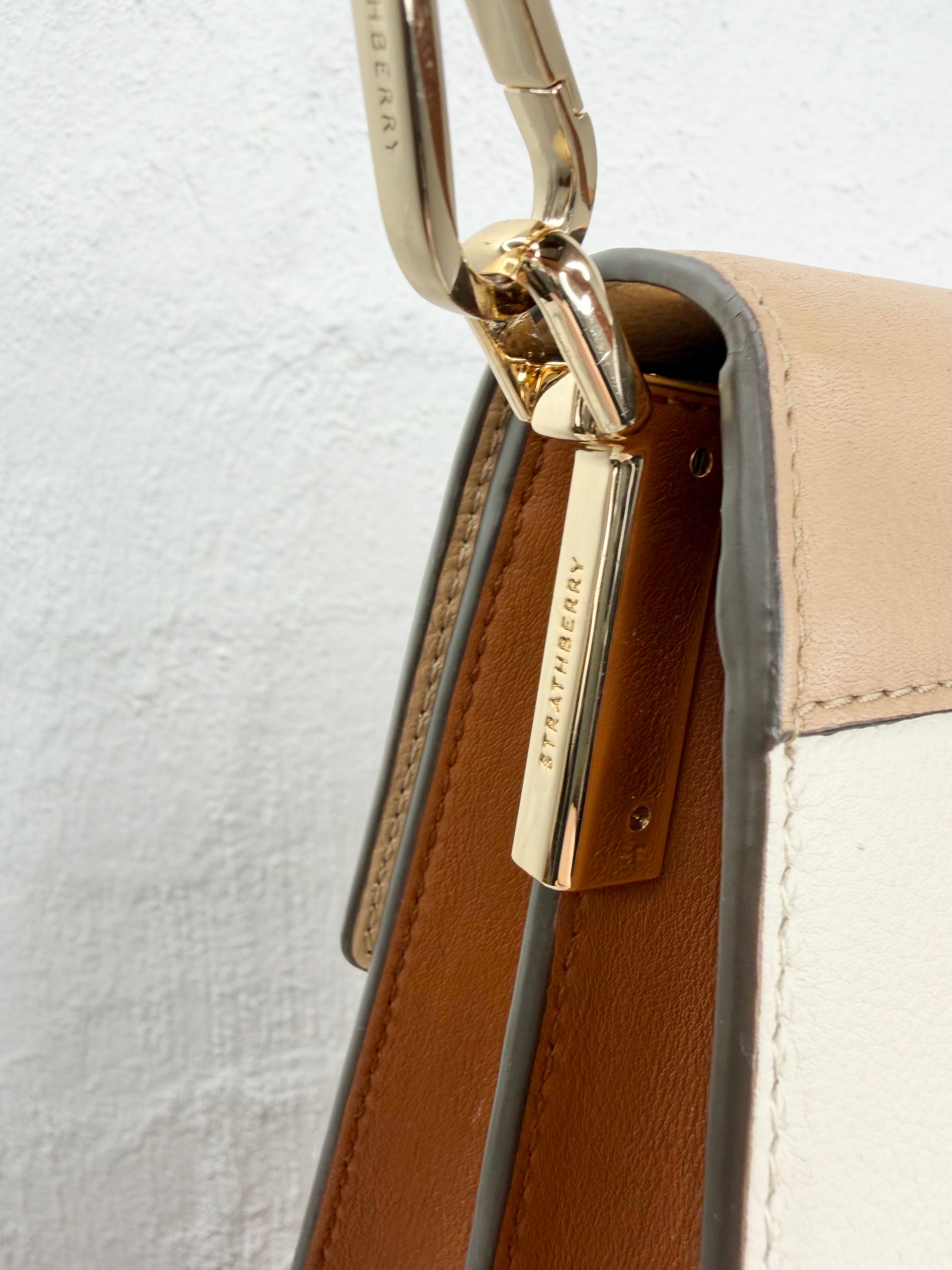 Strathberry Two-tone Leather Top Handle & Cross Body Bag