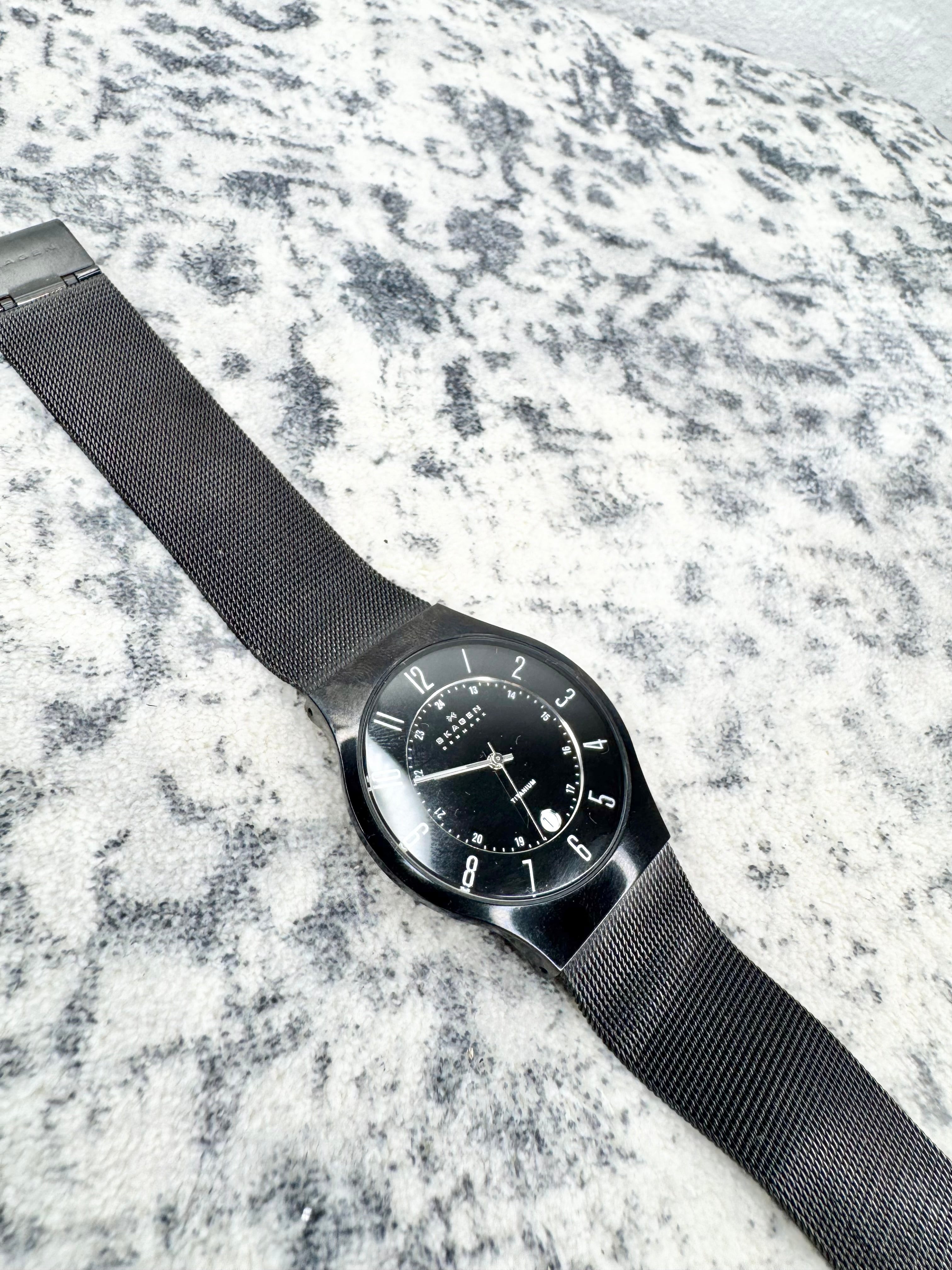 Skagen Titanium Matte Black Slim Watch