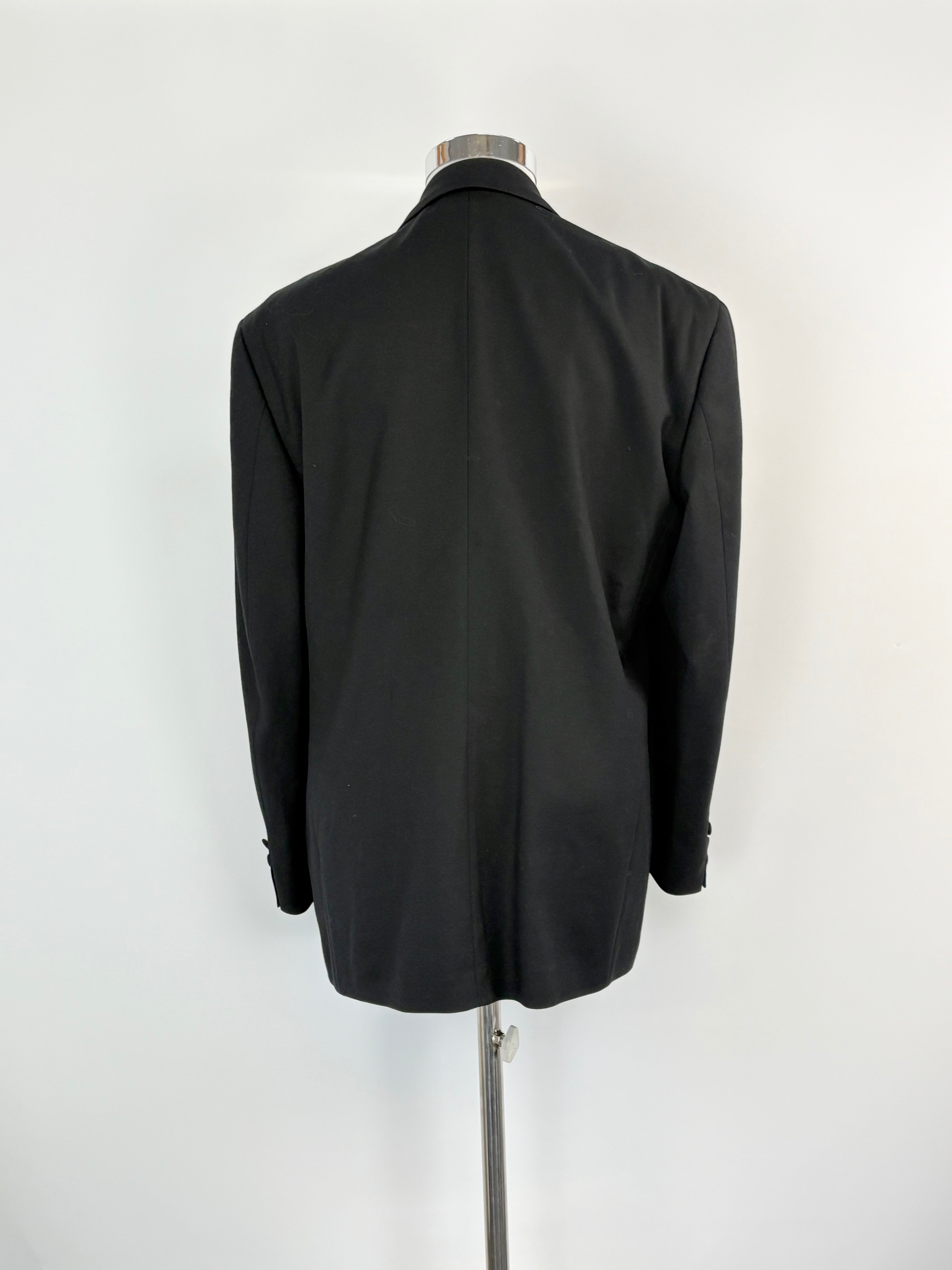 Vintage Nino Cerruti Black Wool Double-Breasted Blazer - 54