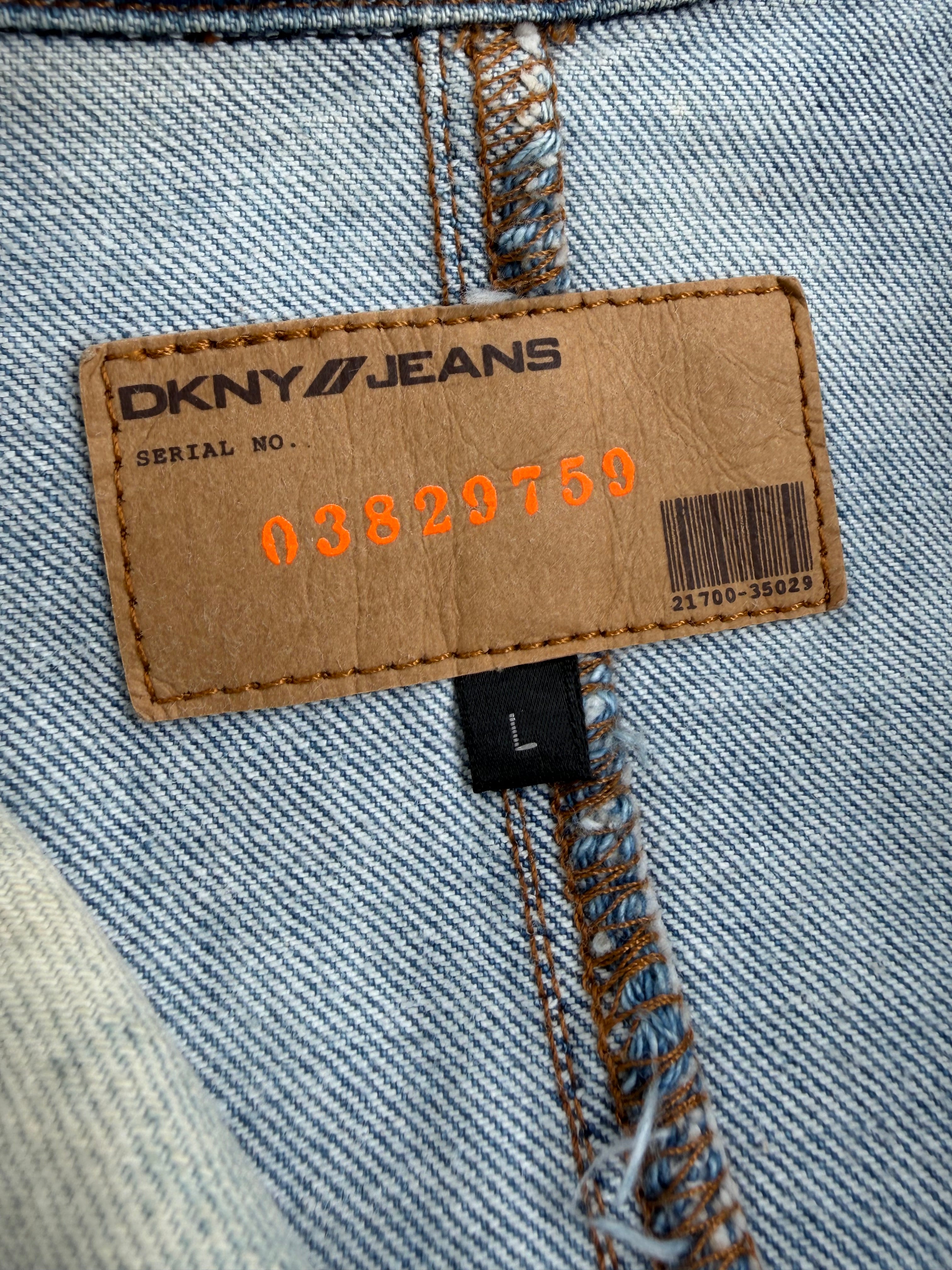 DKNY Jeans Pale Blue Denim Blazer Style Jacket - AU10/12