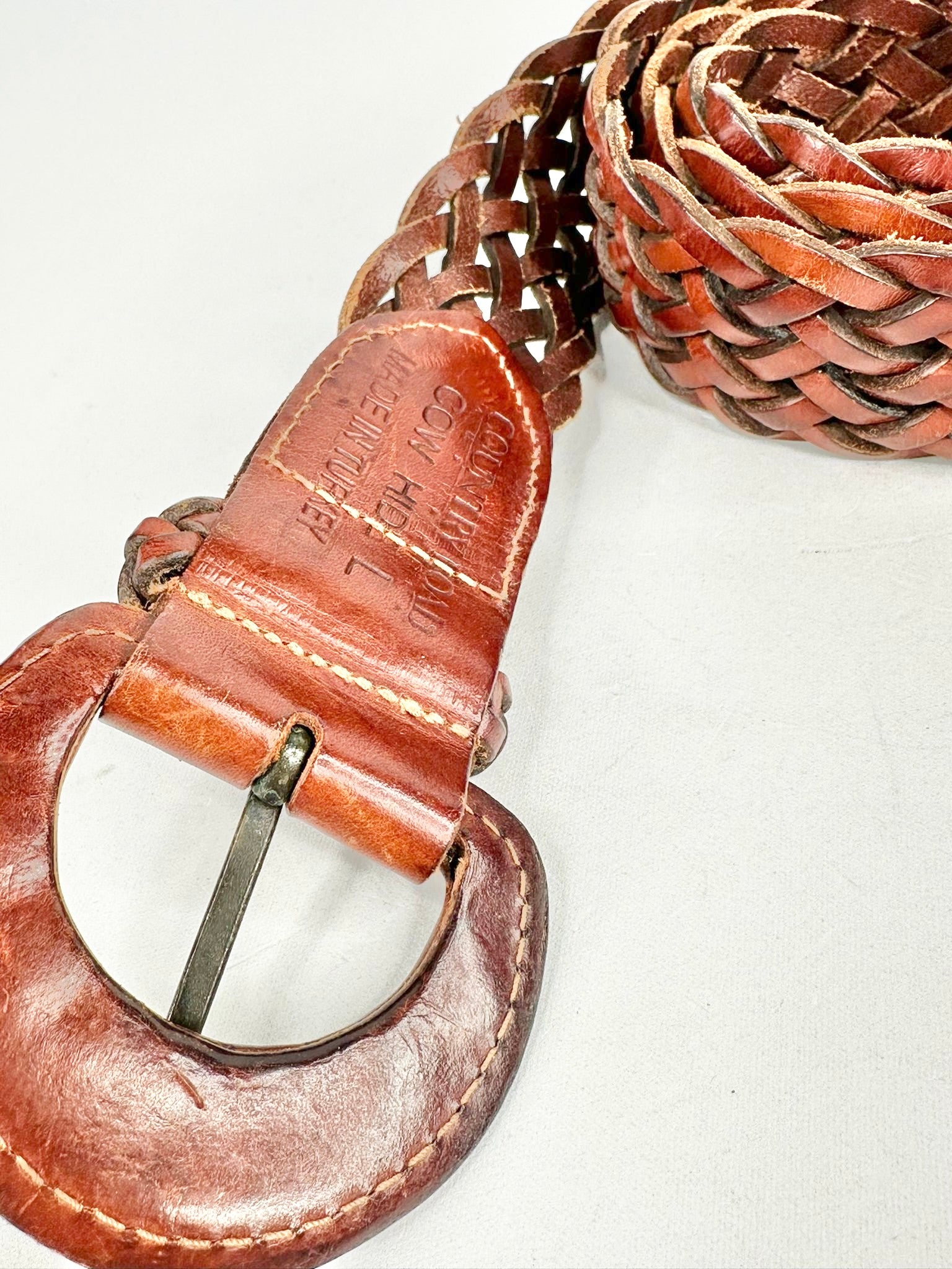 MFW Vintage Woven Leather Belt