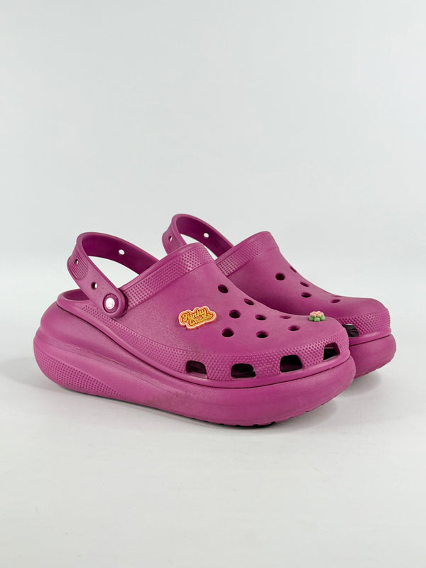 Crocs Magenta Platform Clogs - 10