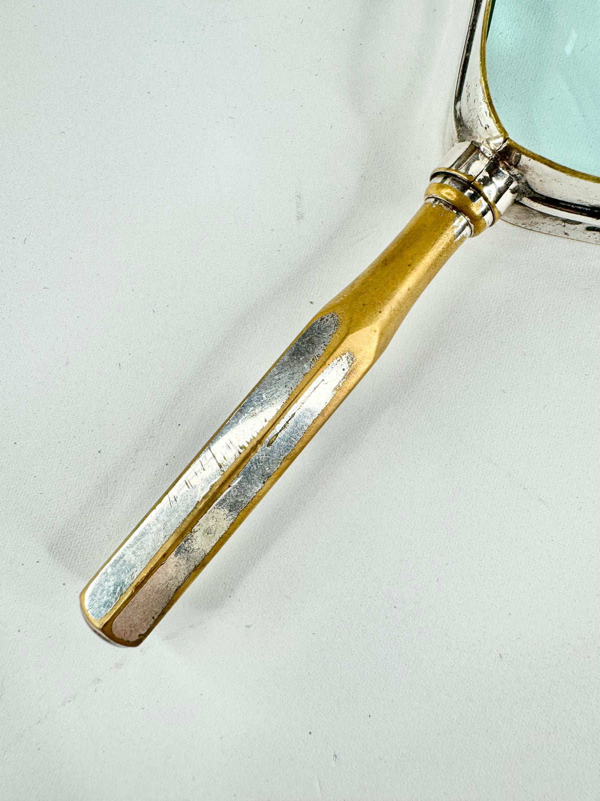 Mid Century Silver Plated Rectangular magnifying Glass