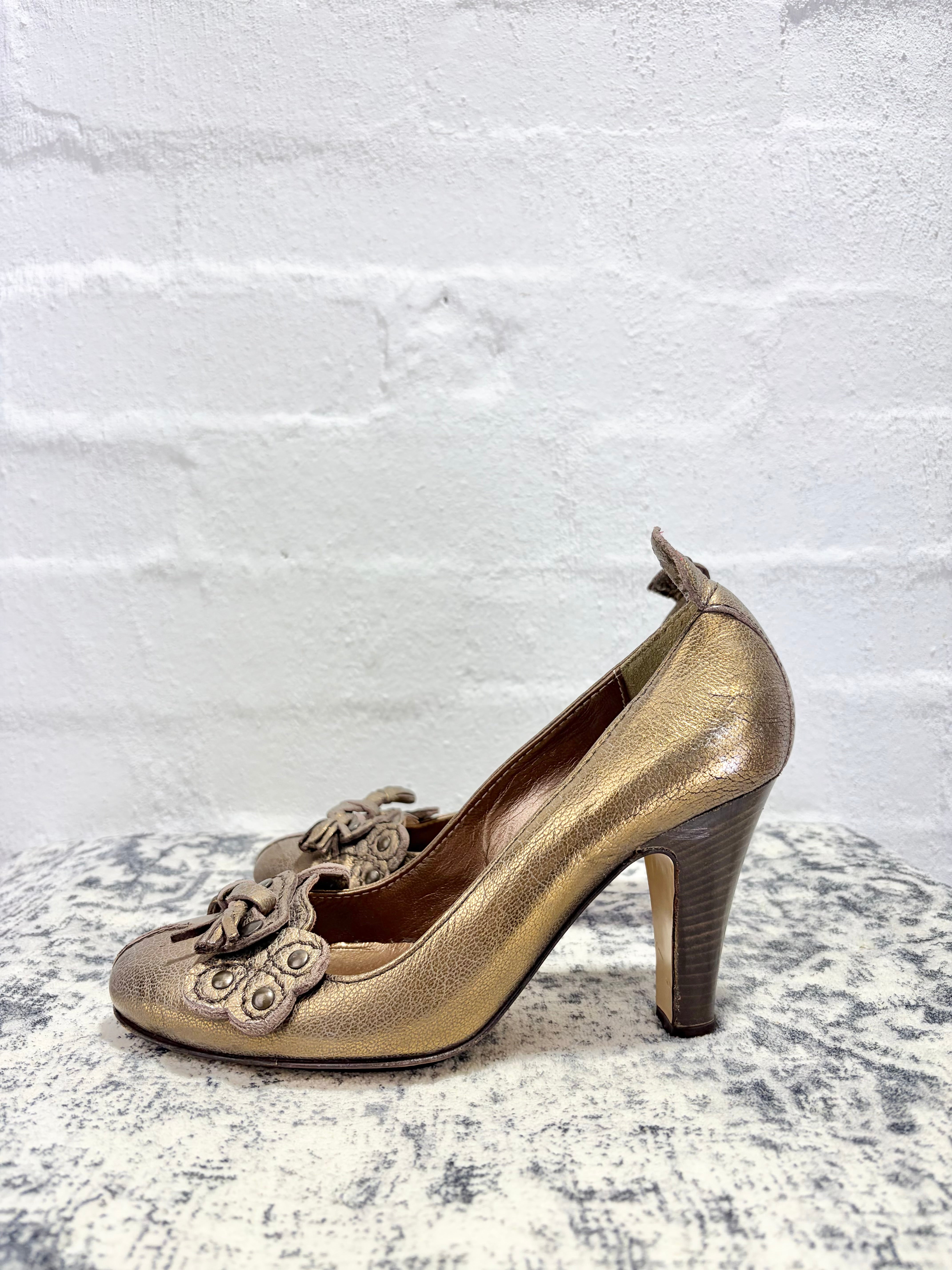 Milano Bronzed Leather Pump - EU39