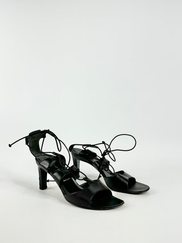 Helmut Lang Black Wrap Sandals - EU37