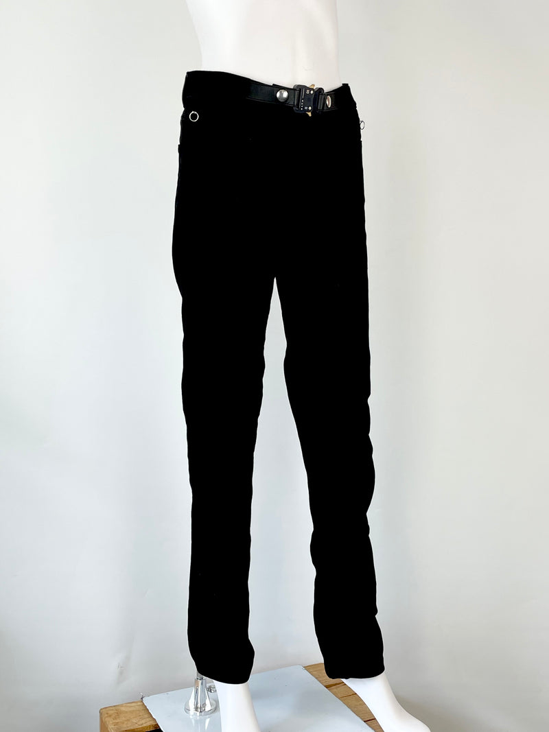 1017 ALYX 9SM Slim Fit Black Denim Pant with Rollercoaster Buckle - W26