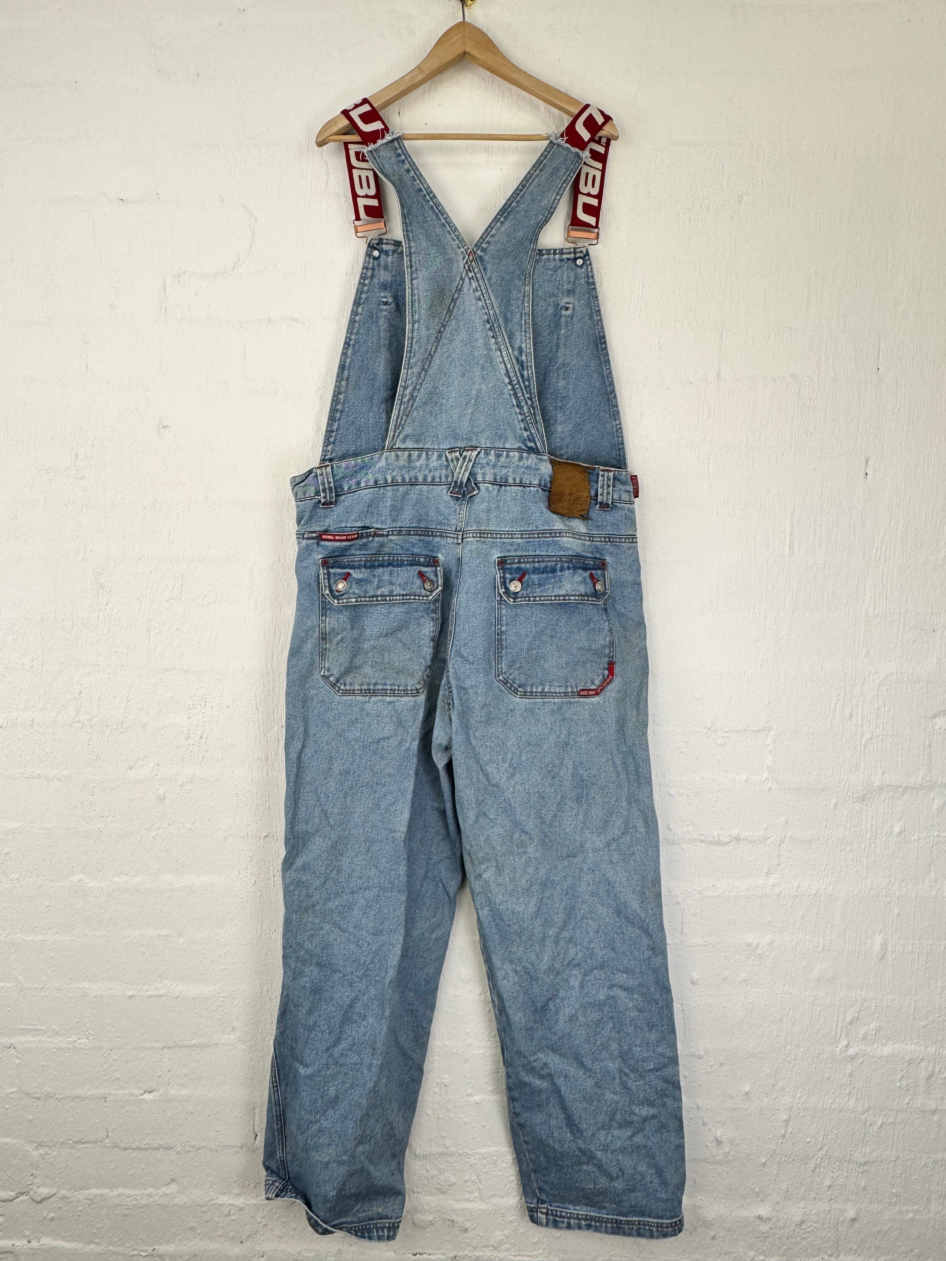 Vintage Fubu Faded Denim Overalls - AU14