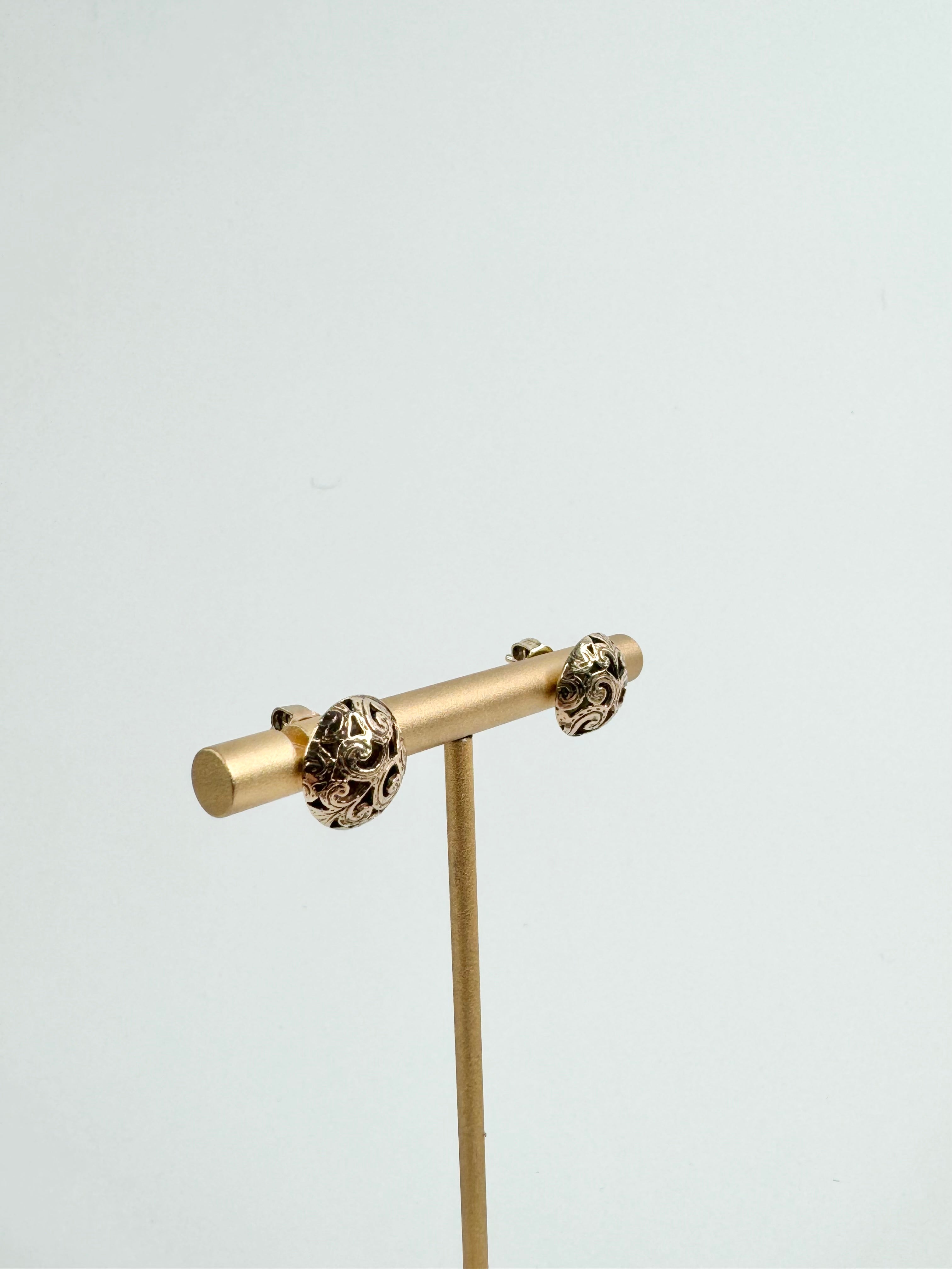 9ct Gold Filigree Stud Earrings