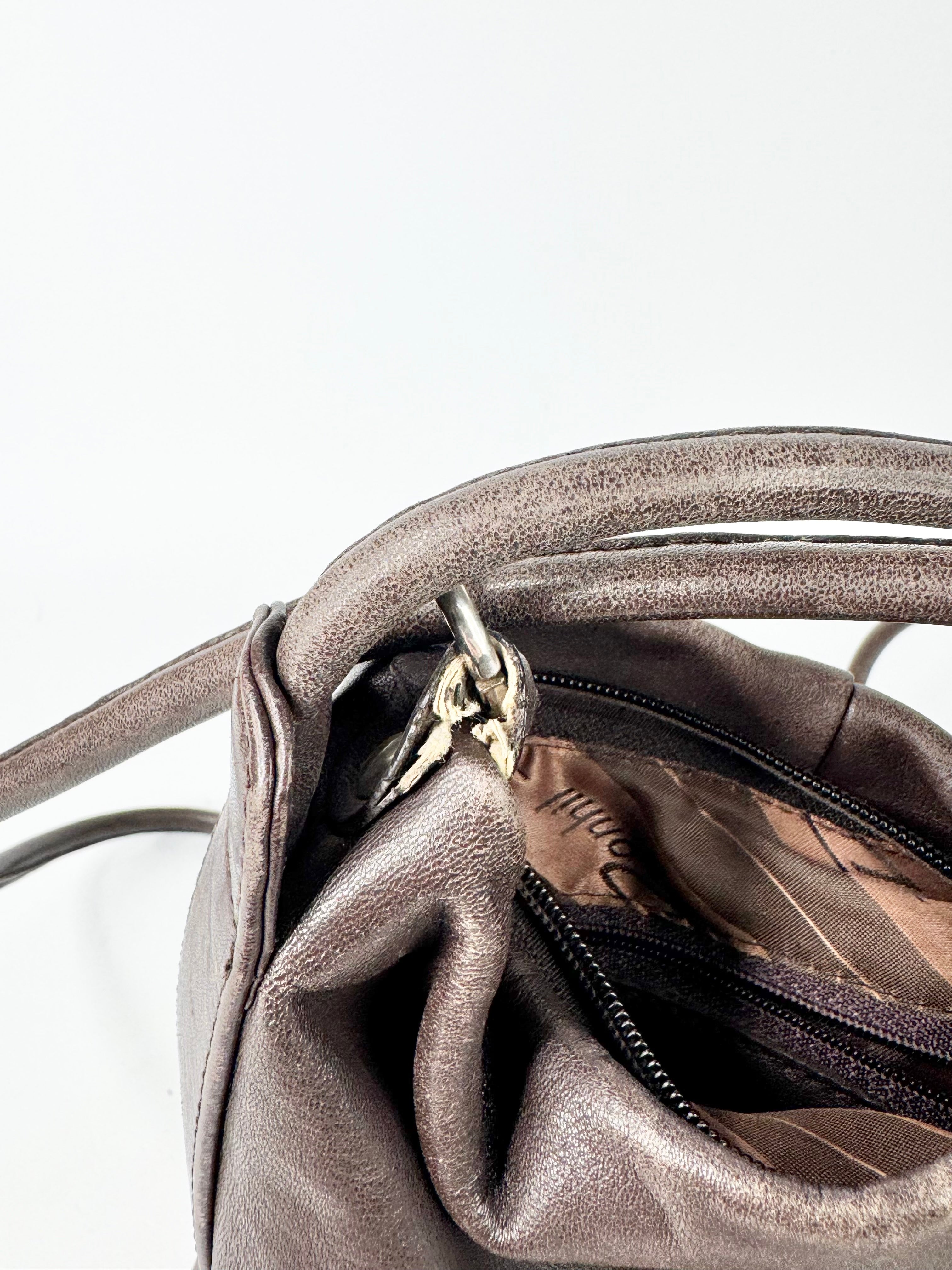 MFW 'Donhil' Convertible Brown Leather Saddle Bag