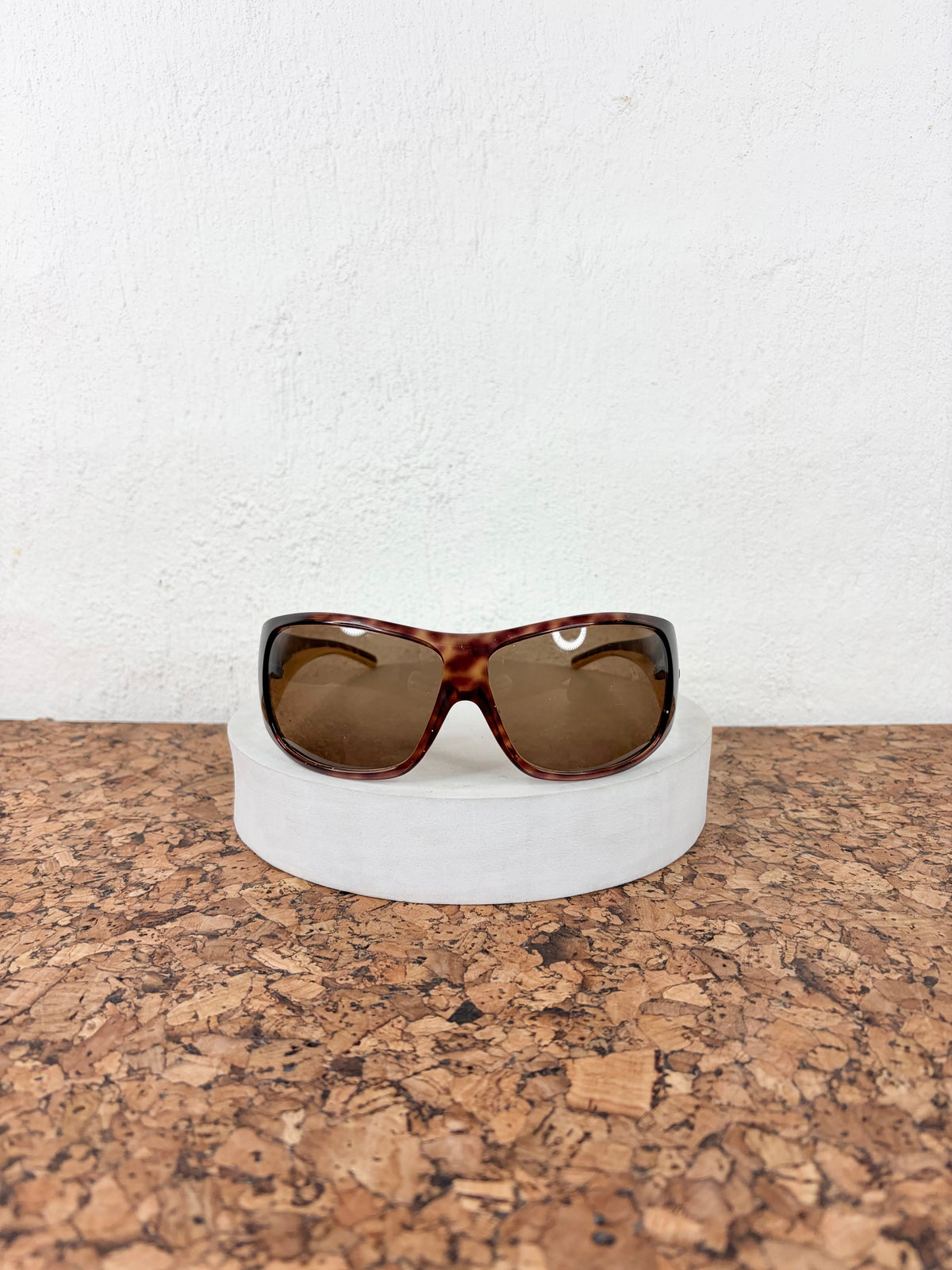 Y2K Prada Tortoiseshell Wrap Sunglasses