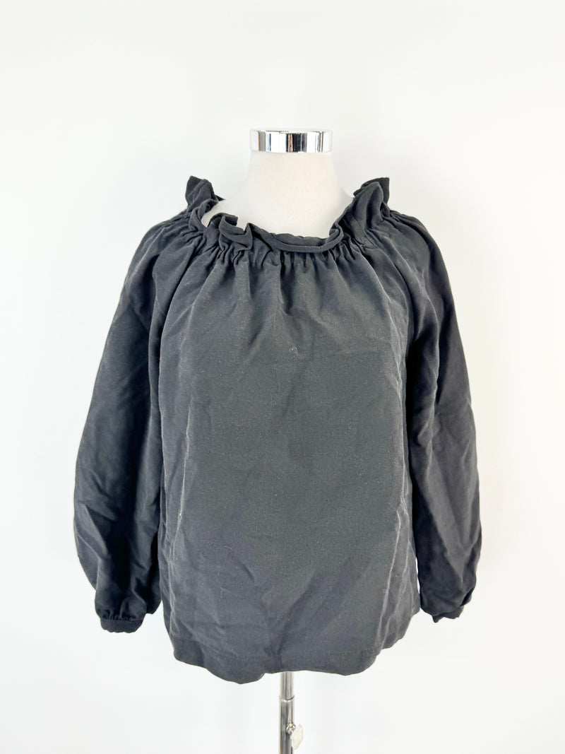 Marimekko Black Peasant Blouse - AU12