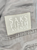Canali for Saks Fifth Avenue Charcoal Striped Wool 2pc Suit - 52R