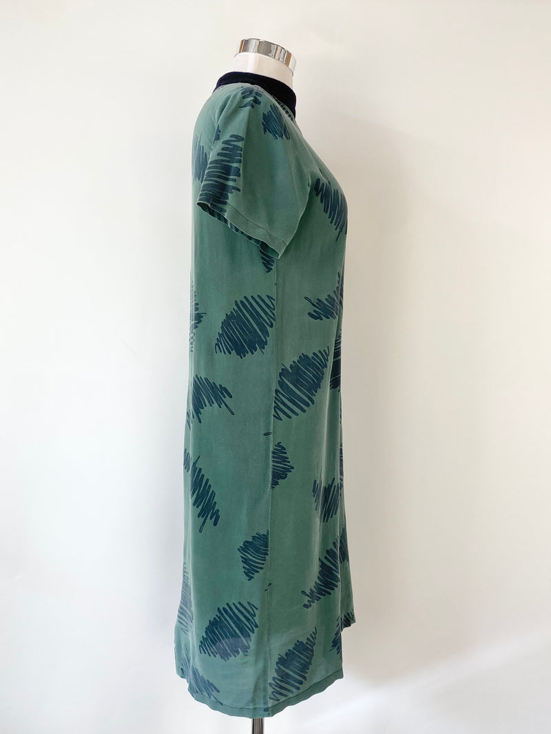 Alpha 60 Green Silk Column Dress - AU12