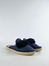 Husk Blue Tassel Pattern Espadrille - EU38