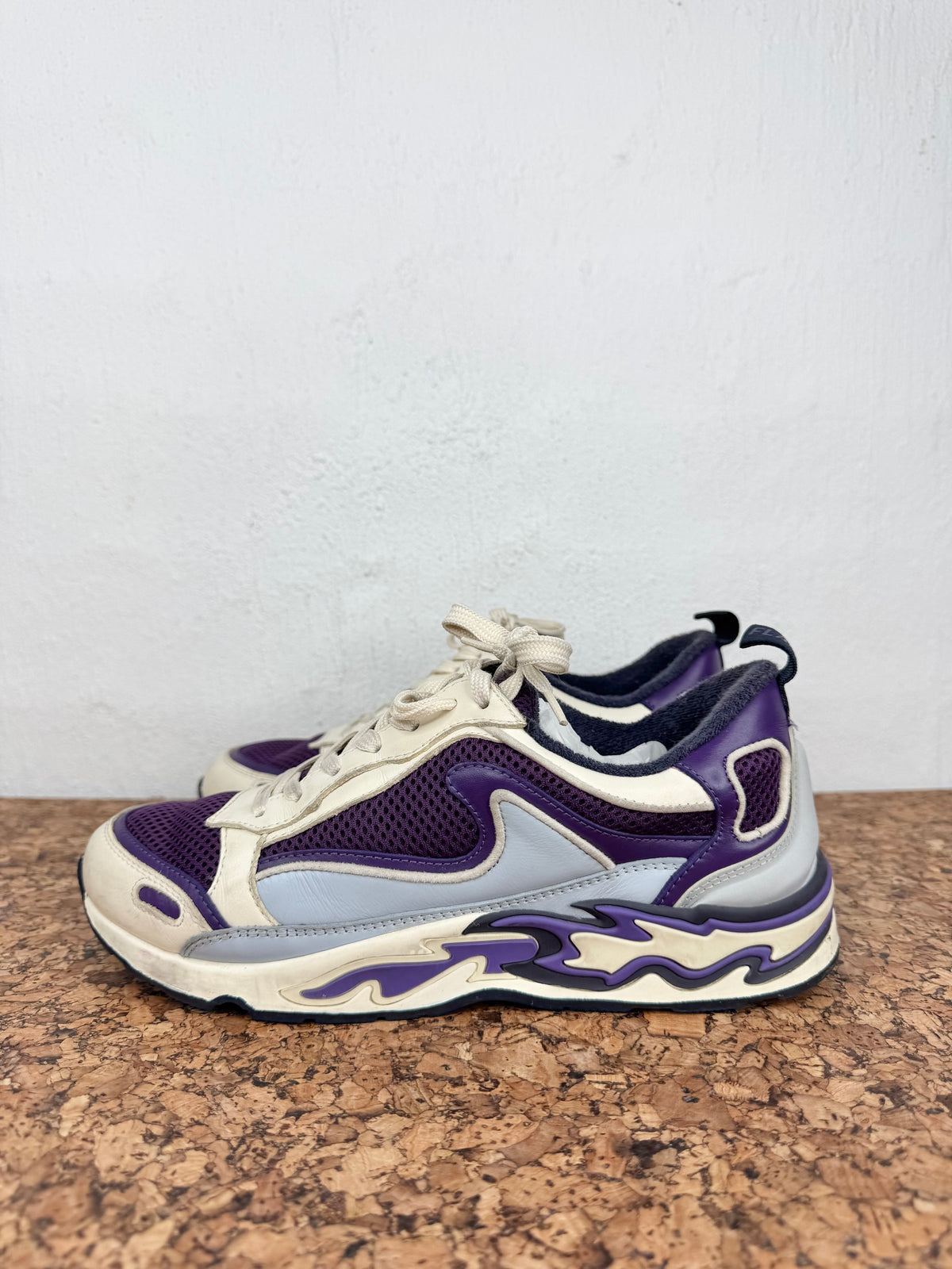 Sandro White & Violet & Periwinkle 'Flame' Sneakers - EU39