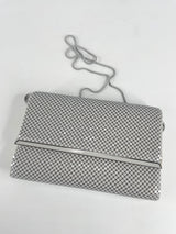 Vintage 70s Opera Mesh Grey Crossbody Bag