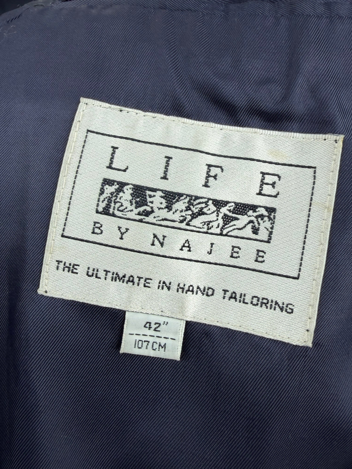 Vintage Life by Najee Navy Blue Wool Coat - 42