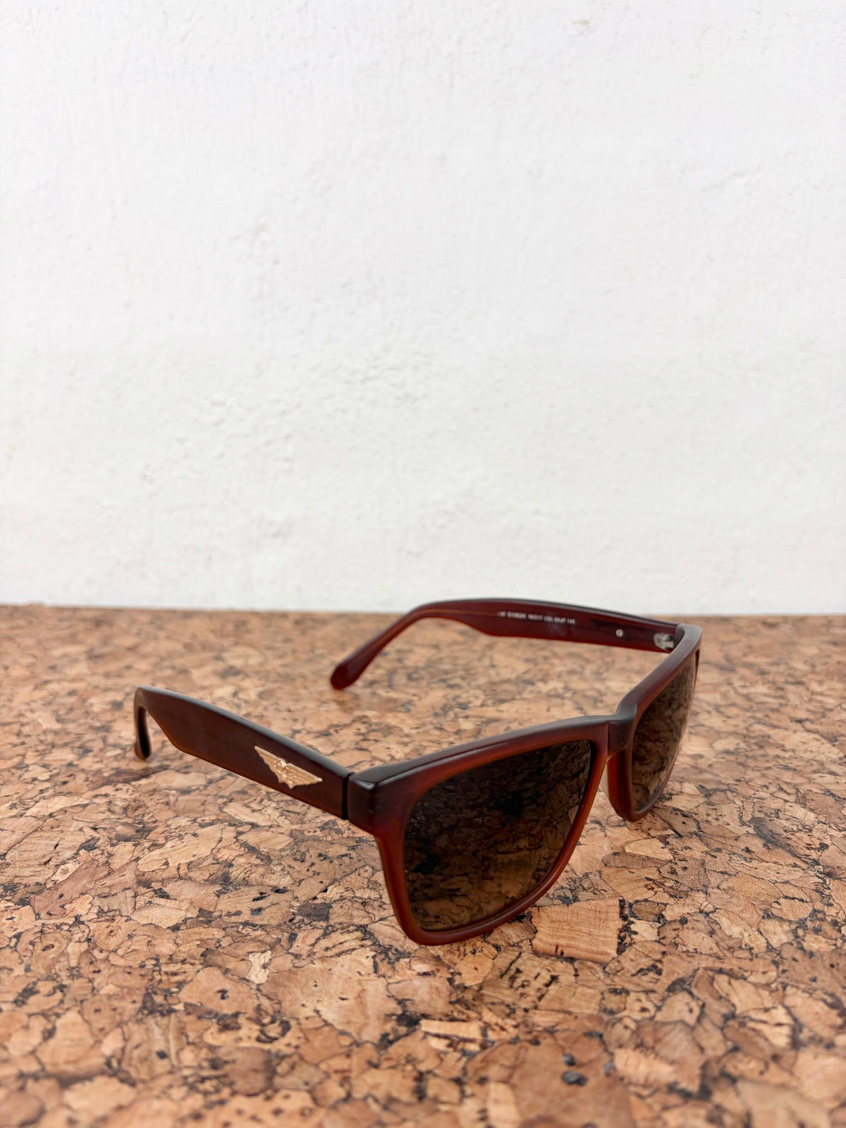 Police Dark Amber Acetate Square Frame S1963K Sunglasses