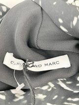 Camilla & Marc Black & White Sunray Pleated Dali Dress - AU6