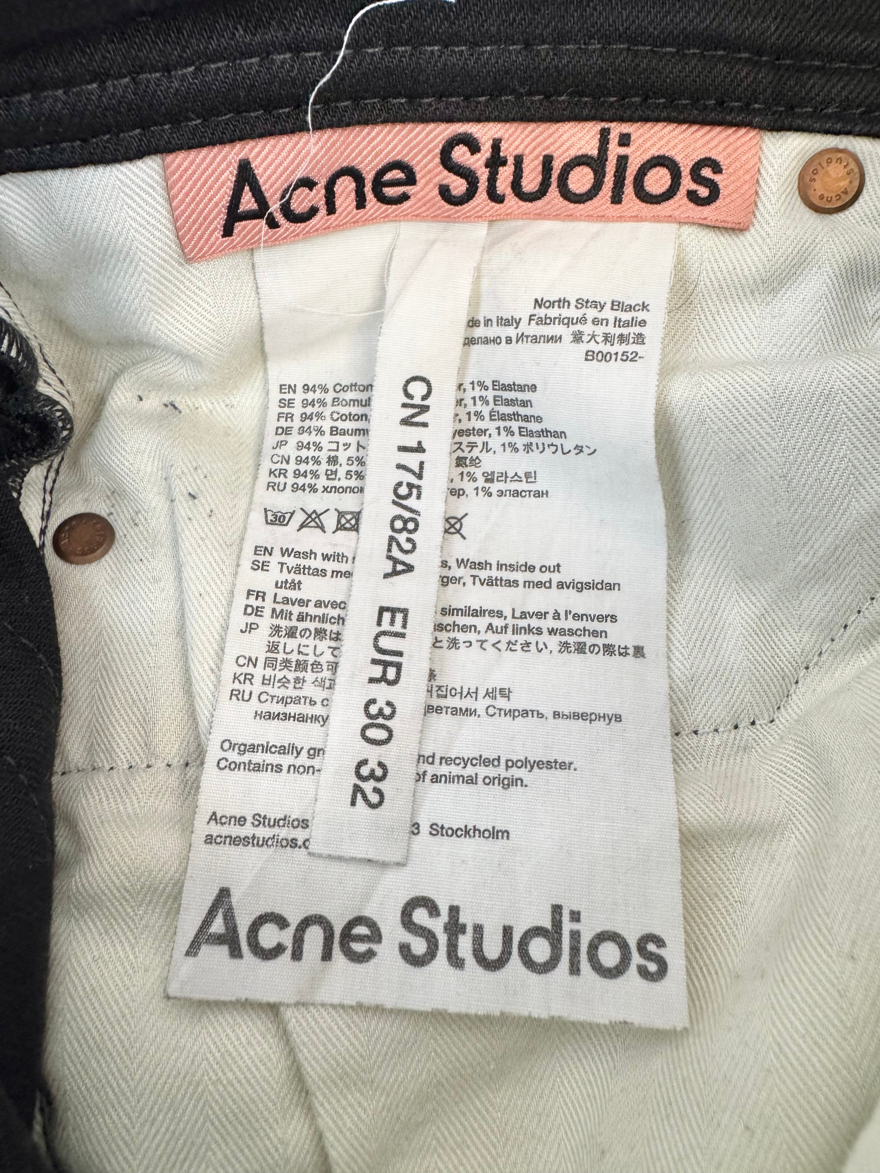 Acne Studios 'Stay North' Black Cotton Jeans - 30/32