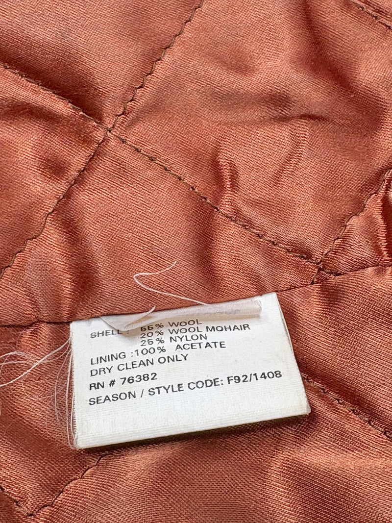 Vintage Timberland Check-Pattern Wool & Mohair Coat - M