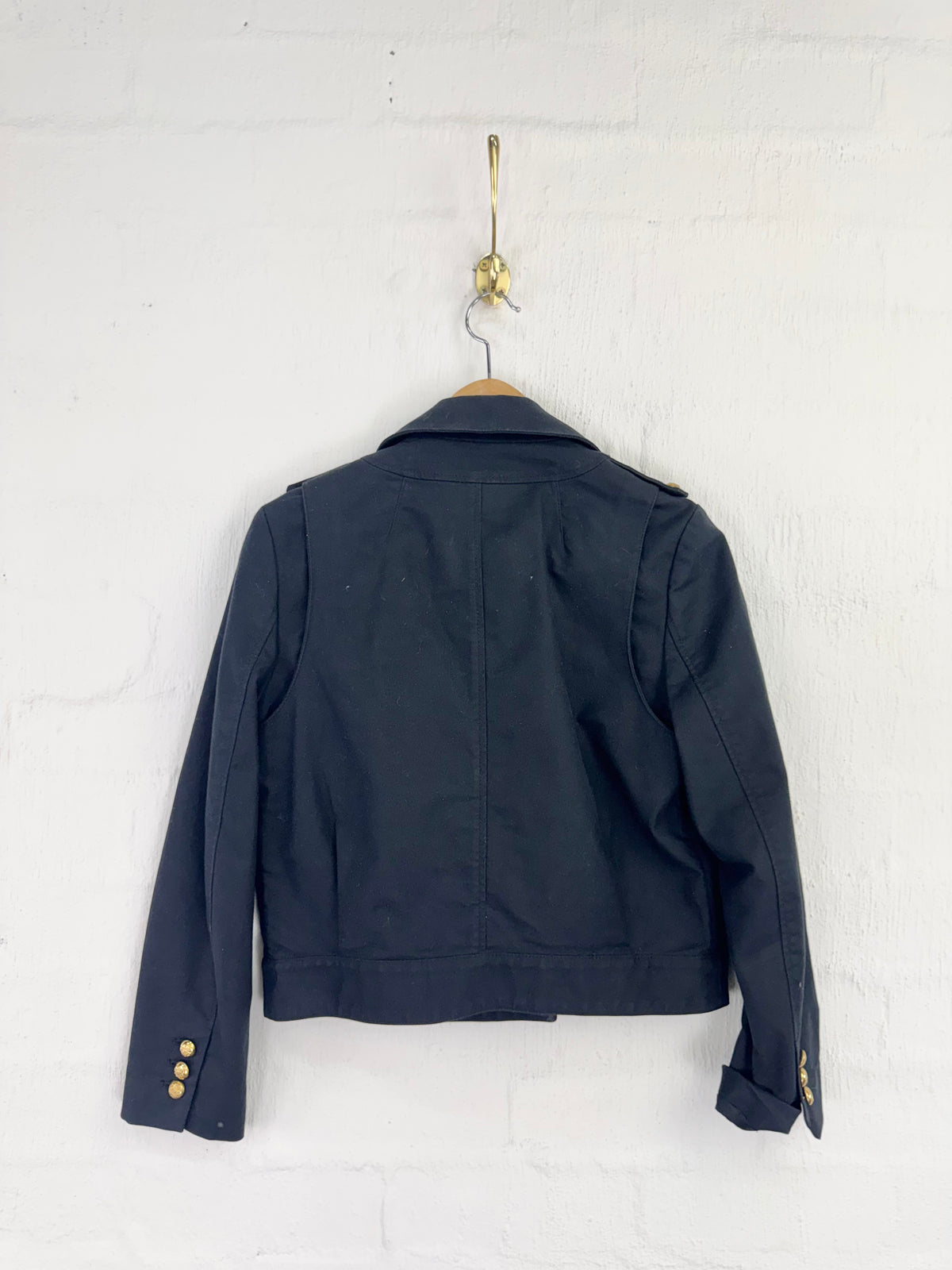 3.1 Phillip Lim Black Military Style Cropped Jacket - AU8/10