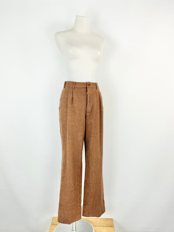 Karl Helmut Plaid Wool Slacks - AU6